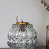 Vintage glass bubble pendant lamp