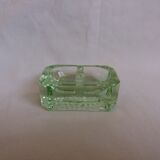 Art deco green glass saleron