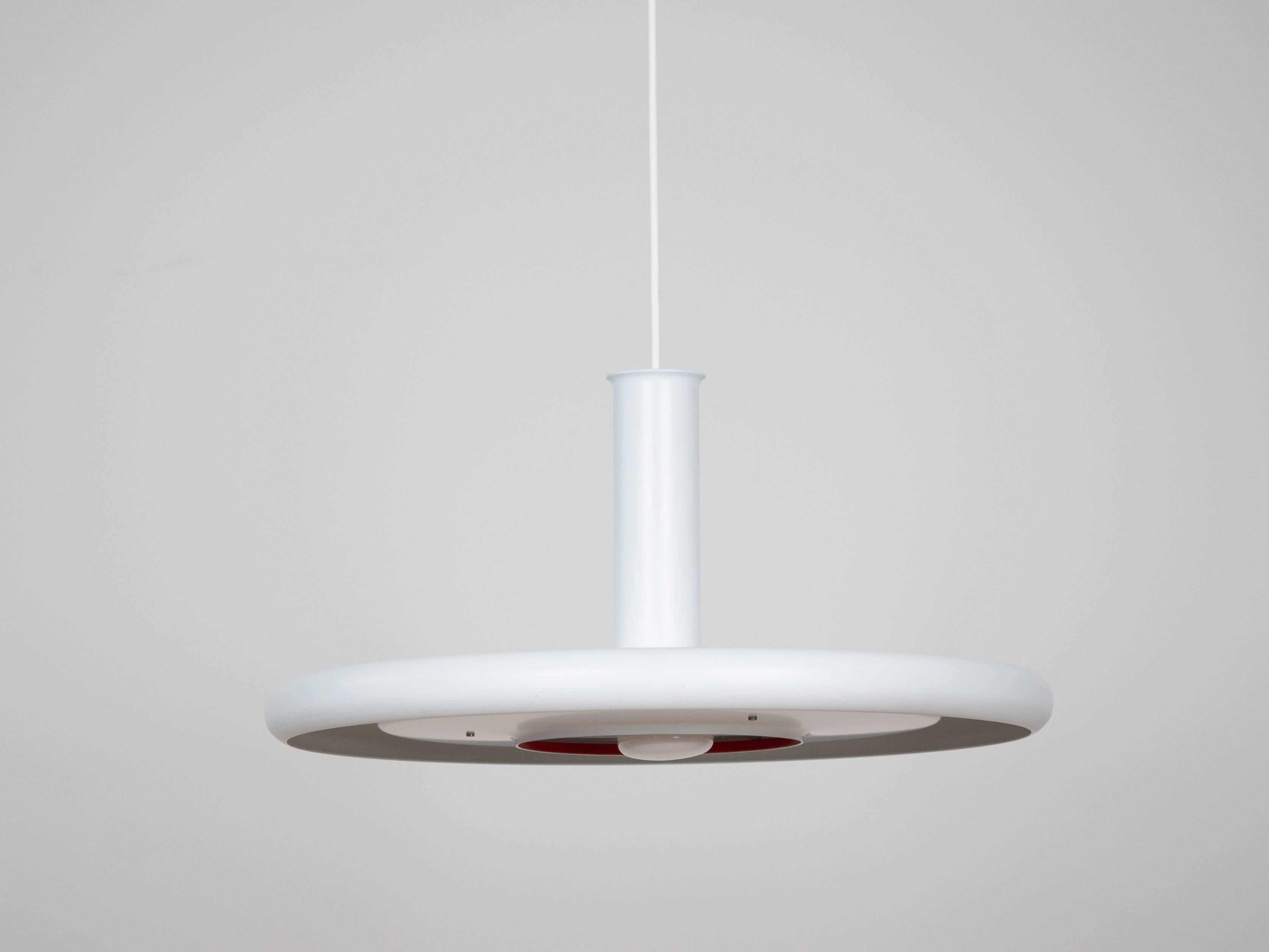 Vintage Danish pendant lamp Optima by Hans Due, Fog and Morup, 1970s.