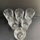 6 Large twisted plain crystal glasses – Typical of the 1960s-1970's