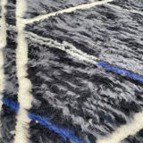 Carpet Black Handmade Wool Living Room, 260x380 cm