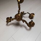 Antique 3-branch bronze chandelier