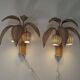 Pair of coconut/palm rattan wall lights