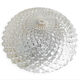 Ceiling light or wall light in moulded glass with diamond point - mid 20th century