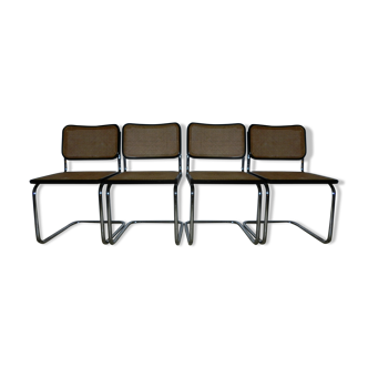 Set de 4 chaises de Marcel Breuer modèle Cesca