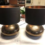 Two living room globe lamps