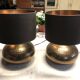 Two living room globe lamps