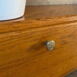 Vintage solid oak sideboard (shallow)