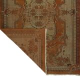 One-of-a-kind turkish handwoven vintage rug - rustic vintage charm 265x 175