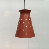 Perforated metal pendant light, mid-century design, 1960s.