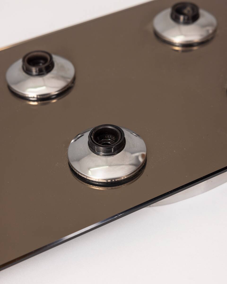 Applique plafonnier vintage années 60 en verre 8 lumieres design italien