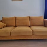 Velvet mustard sofa 3 places