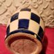 Ceramic jug with blue and white checkered pattern "Lustucru"