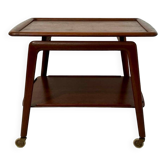 Scandinavian teak trolley on wheels, Arne Hovmand for Mogens Kold