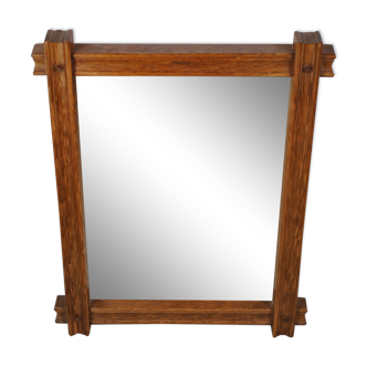 Oak mirror circa 1960