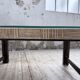 Table basse céramique pierre sculptée style années 50
