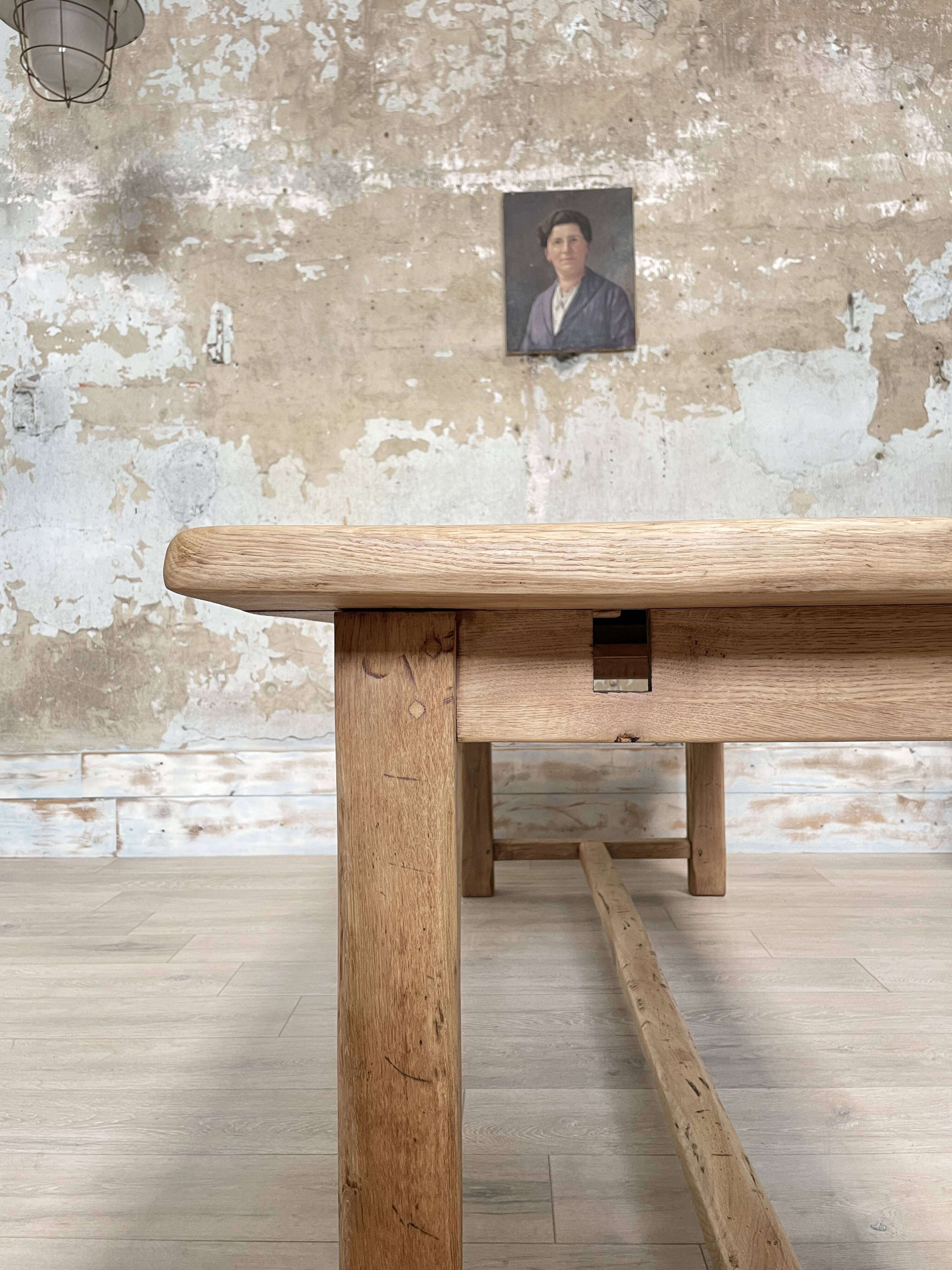 Solid oak farm table