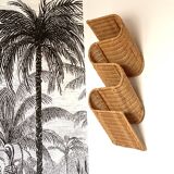 Rattan magazine holder 1970