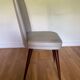 Pair of vintage mahogany and skai chairs