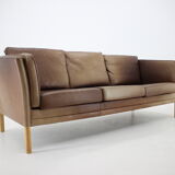 1960s Georg Thams Leather 3-Seather Sofa