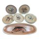 Fish service, Main course and 10 plates Sarreguemines Granville, vintage