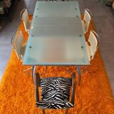 Orange wool rug from the 70s