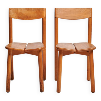 Paire de chaises Grain de Café par Pierre Gautier Delaye
