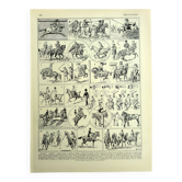 Ancienne Gravures - 1928 par L. Bombled - Equitation - Illustration