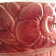 Art deco pink earthenware pot cover