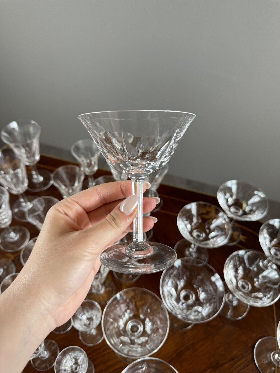 Service of 54 crystal glasses from Saint Louis, Cerdagne model, 20th century.