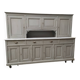 Gray patinated kitchen cabinet