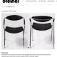 Set of three "Rugby" model chairs by Gilbert Steiner for Steiner, 1962.