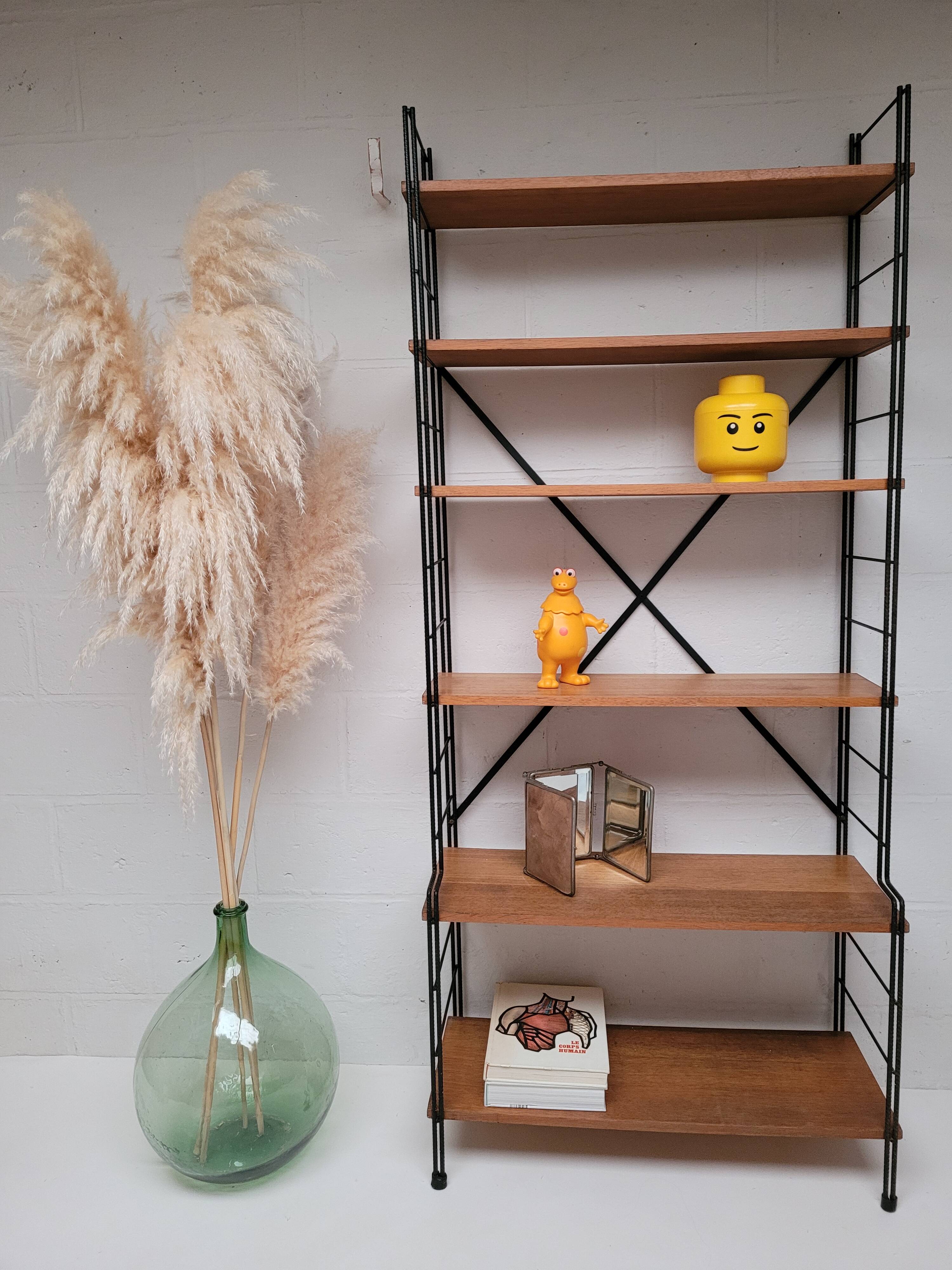 String bookcase on legs from the 50s