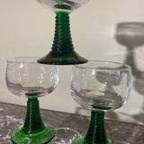 6 verres à pied vintage