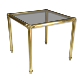 French Table of Appoint Vintage in Brass, 70s