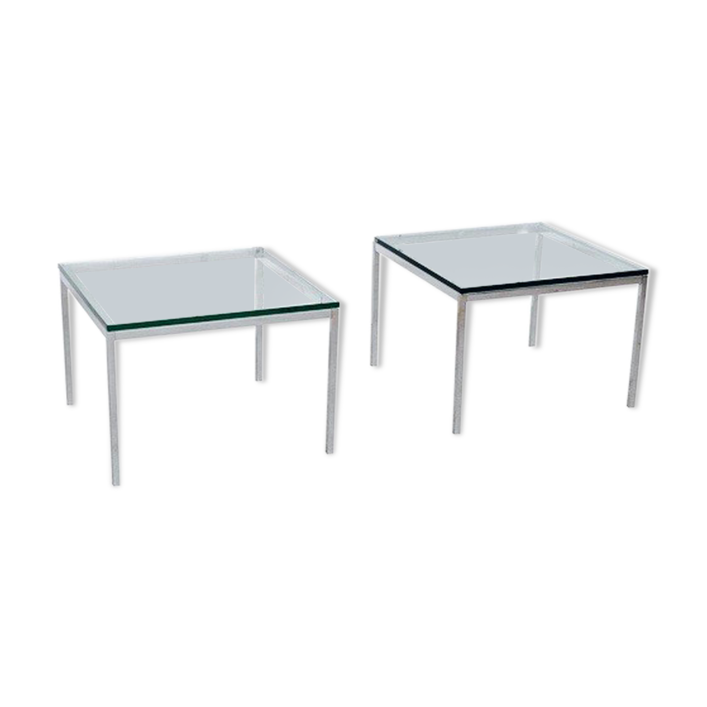 Paire de tables basse/bouts de canapé par Florence KNOLL