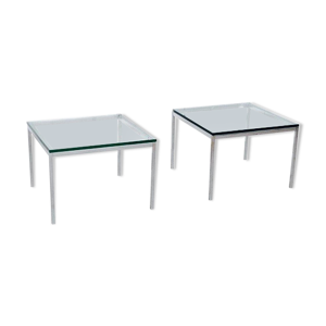 Paire tables basse/bouts canapé par Florence KNOLL