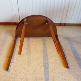 Set of 2 half-moon console tables with drawer - cherry wood - Louis Philippe style