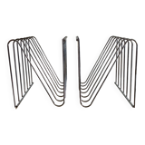 Pair of magazine or vinyl racks Z François Arnal