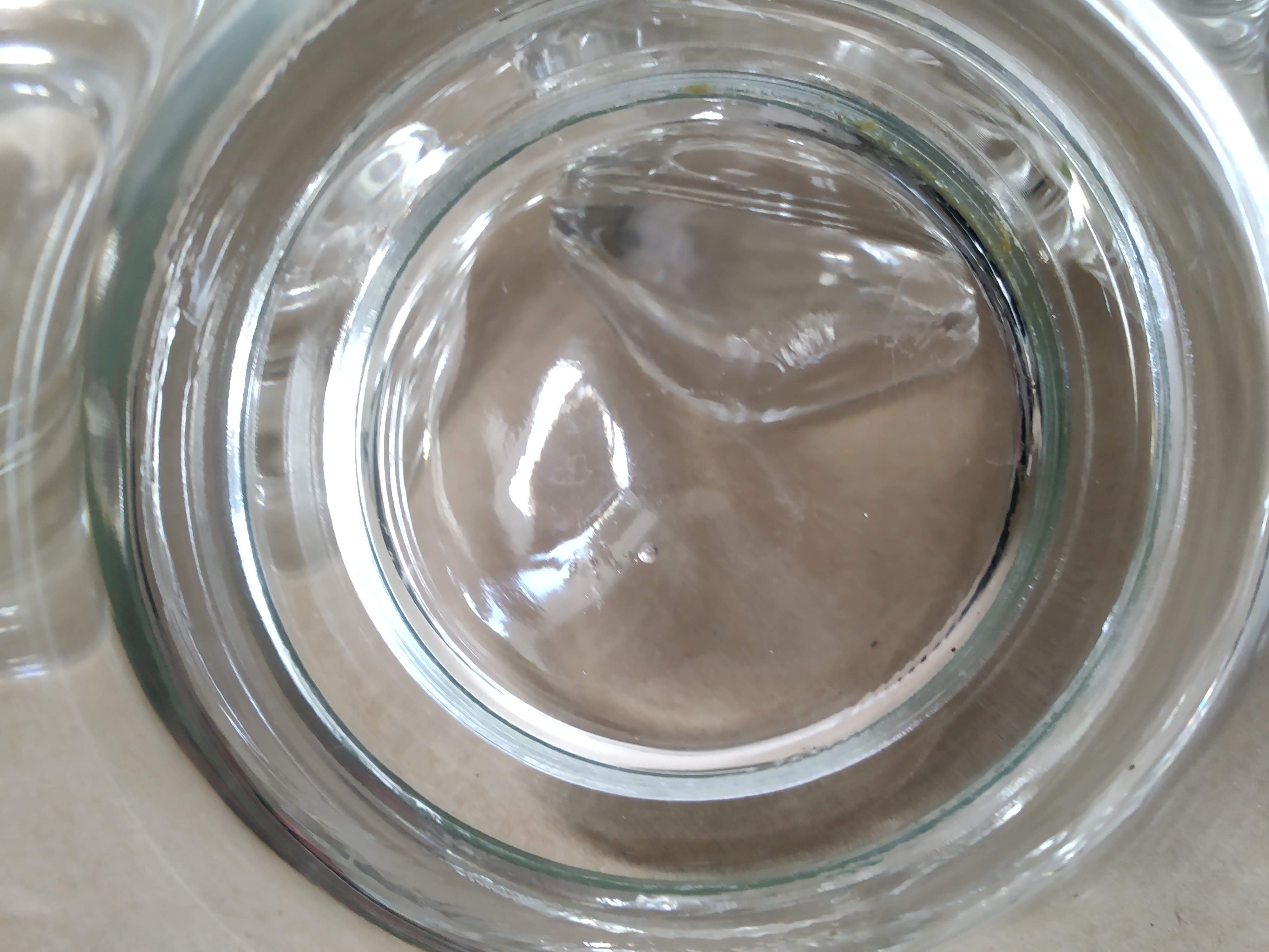 Glasses with thick bottom water or vintage spirits 70