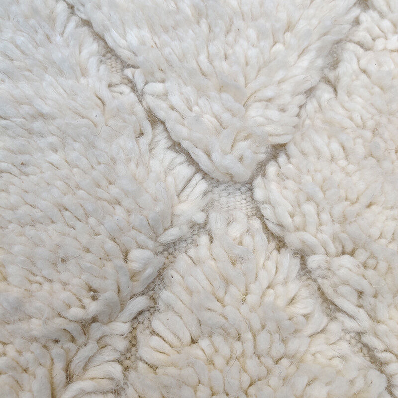 Large Berber carpet white diamond 200x320 cm