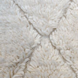 Large Berber carpet white diamond 200x320 cm