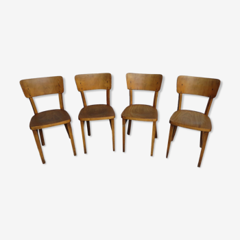 Ensemble de 4 chaises de bistrots thonet