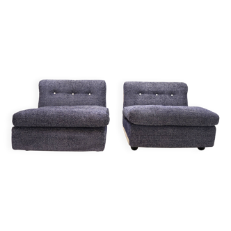 Ensemble de 2 chaises modulables lounge C&B Italia Amanta par Mario Bellini, 1970
