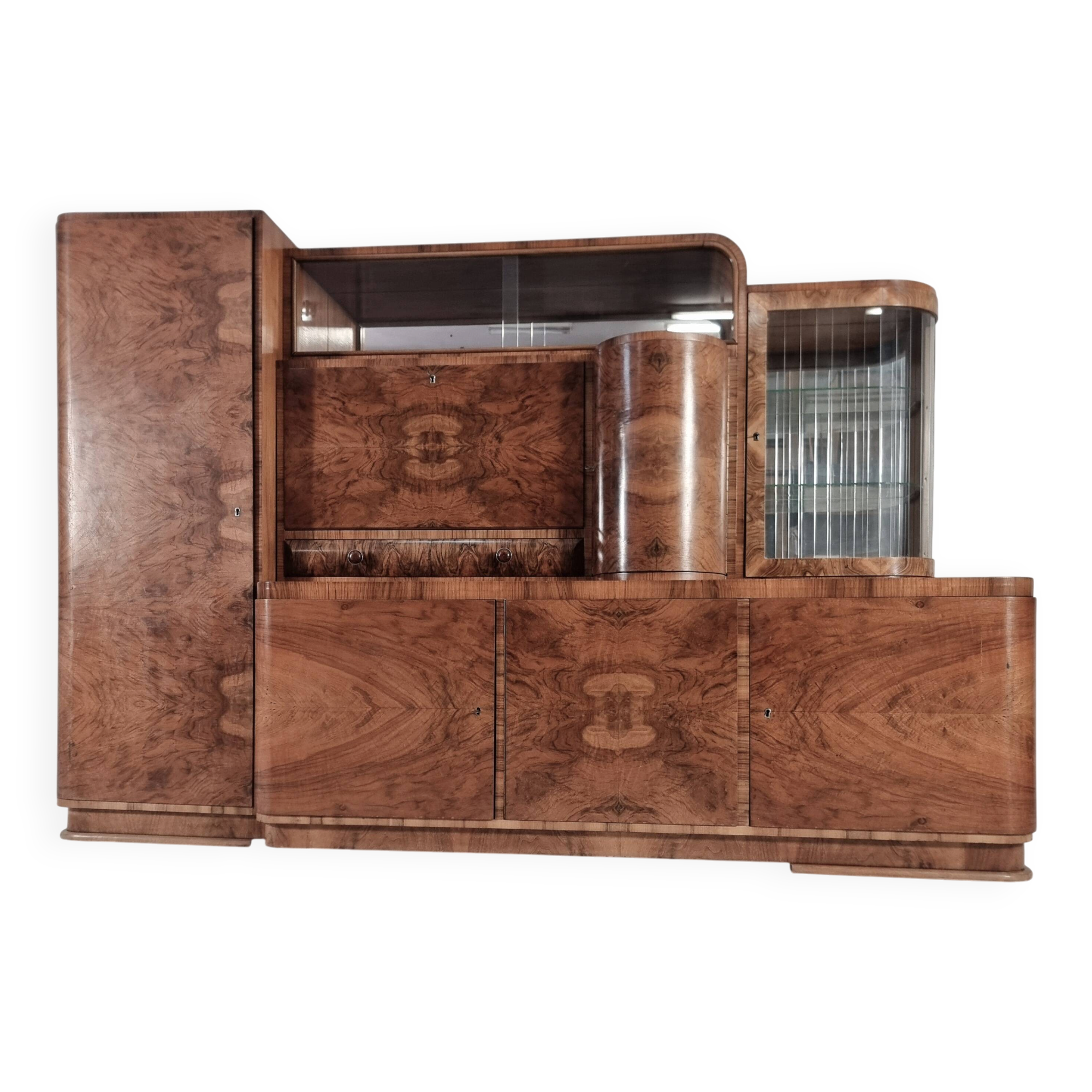 Art Deco Display Sideboard, 1940s