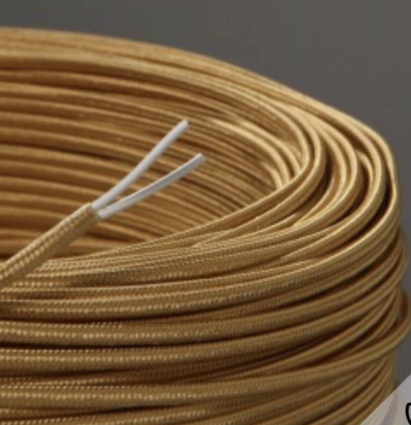 Swedish lamp, 2m fabric cable, fabric lampshade