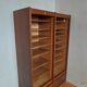 Double frame cabinet with solid oak curtains 50s