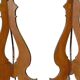 Grande paire de bougeoirs, bases, trépieds en bois peint, de la fin du XVIIIe/début