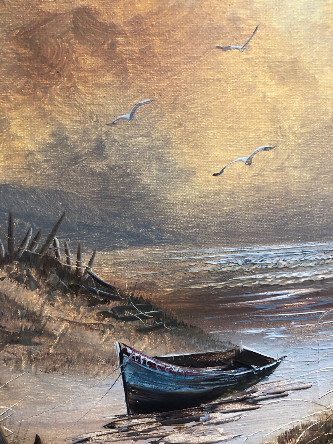 Oil on marine canvas