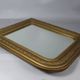 Late 19th century ogee frame mirror in gilded stucco wood 51.5x42.5 cm B622